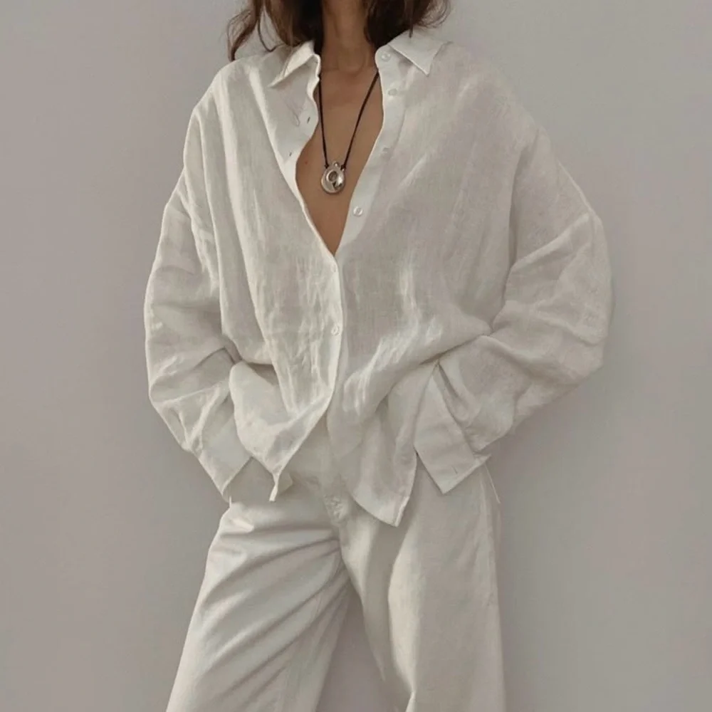 Uniqlo 100% Linen Classic Button-Up Shirt - Picture 9 of 10